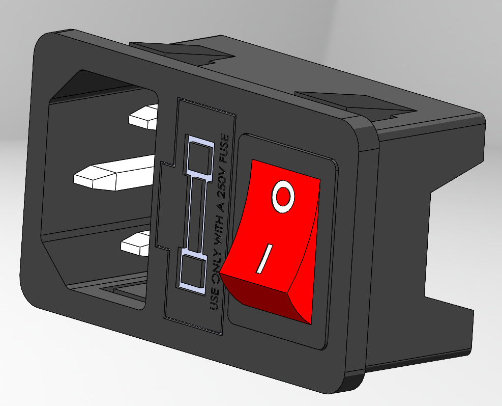 开关插座结构3D图纸 Solidworks设计